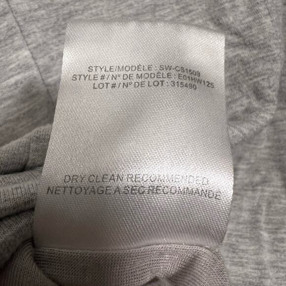 Helmut Lang Villous Sweatshirt Knit Cowl Neck Asymmetrical Zip Jacket Gray S - Picture 7 of 7